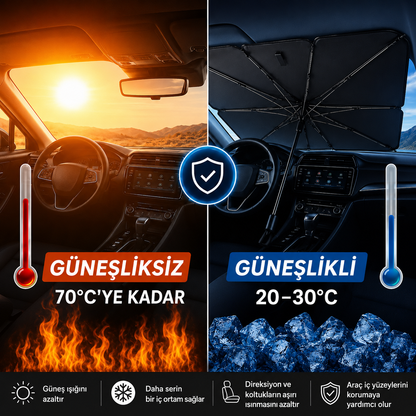 Yufera™ Katlanır Oto Güneş Koruyucu